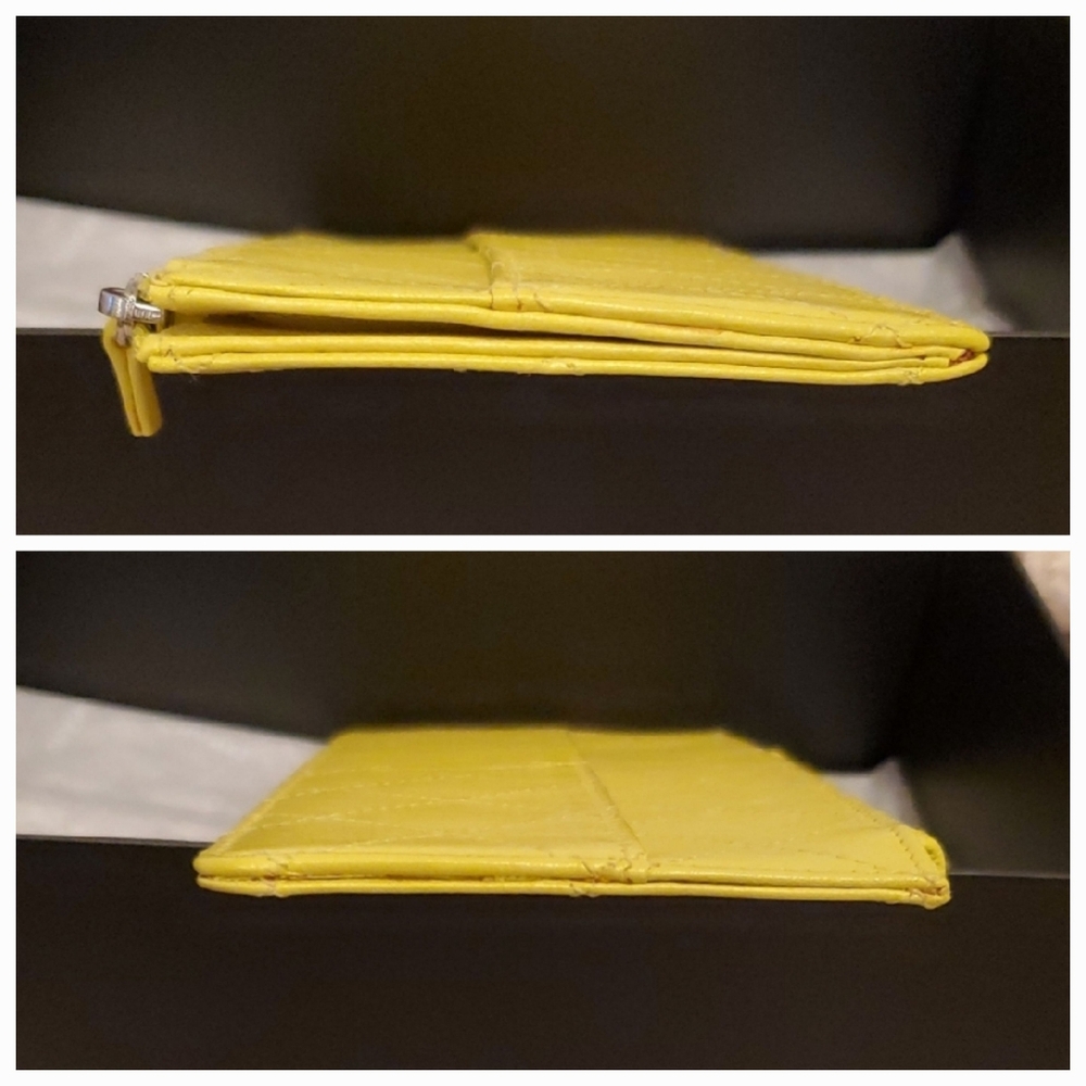 Chanel Yellow Quilted Wallet Set (2 pieces for sale) - Picture 10 of 17